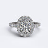 varitsa-jewellers - 1.4ct Diamond Oval Cut Gold Halo Engagement Ring - 04GG96